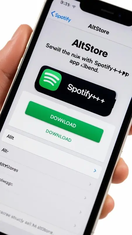 Search for Spotify++ within the AltStore app